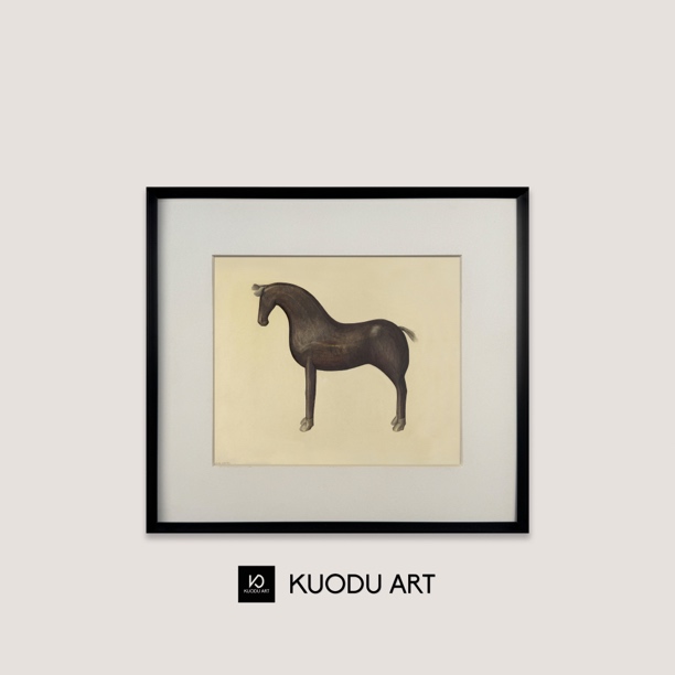 新中式马小众艺术装饰画客厅背景墙挂画复古感组合壁画