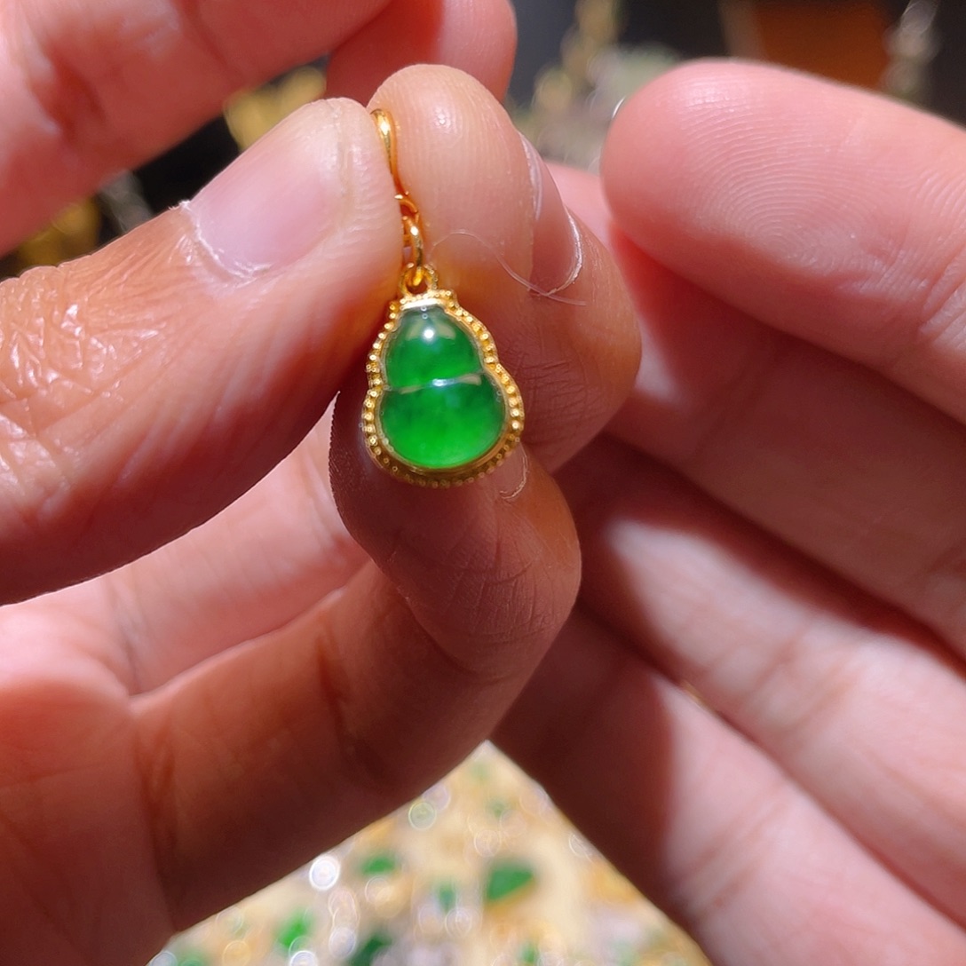 翡翠吊坠(不含链)银S925镶嵌