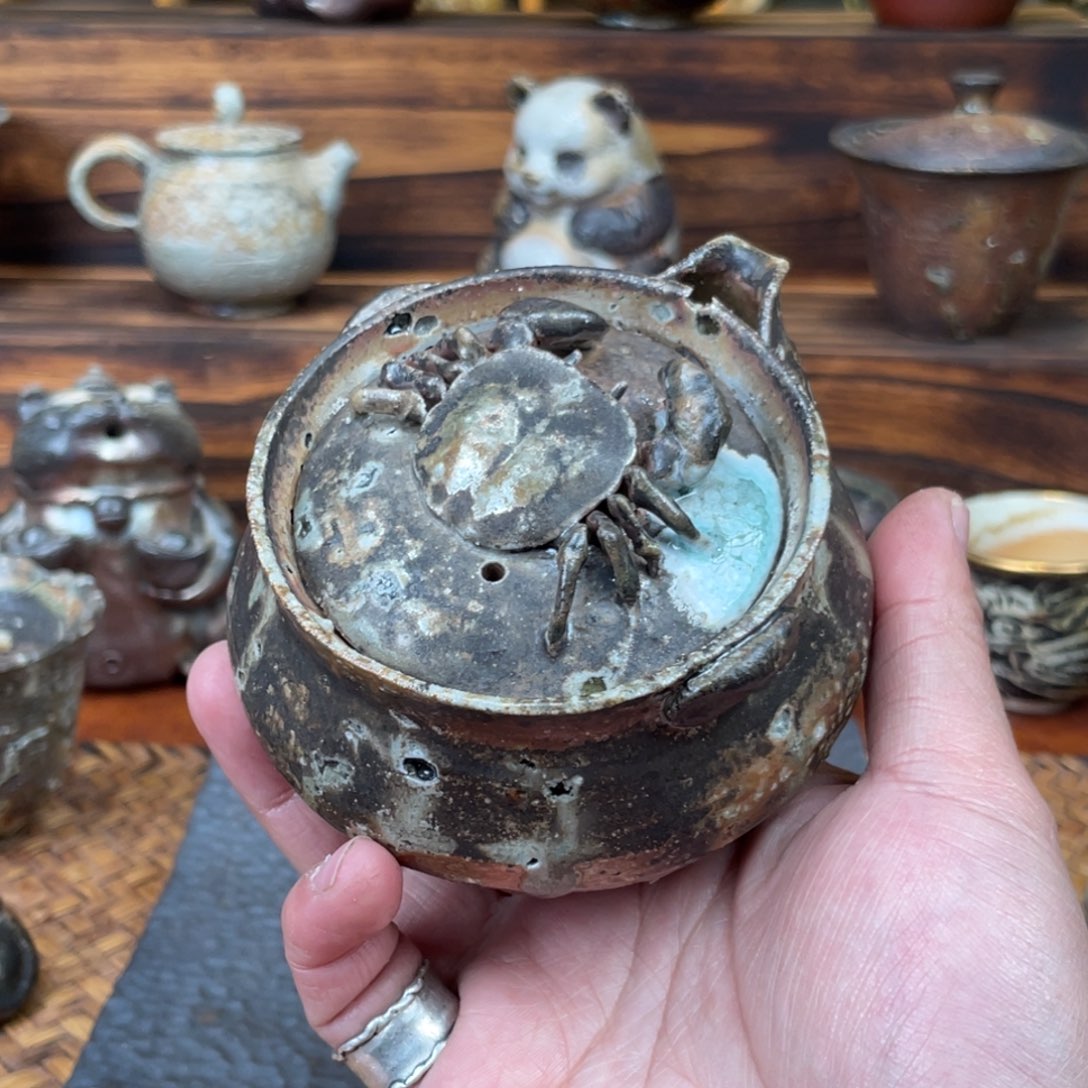 柴烧裸烧茶器茶壶茶杯