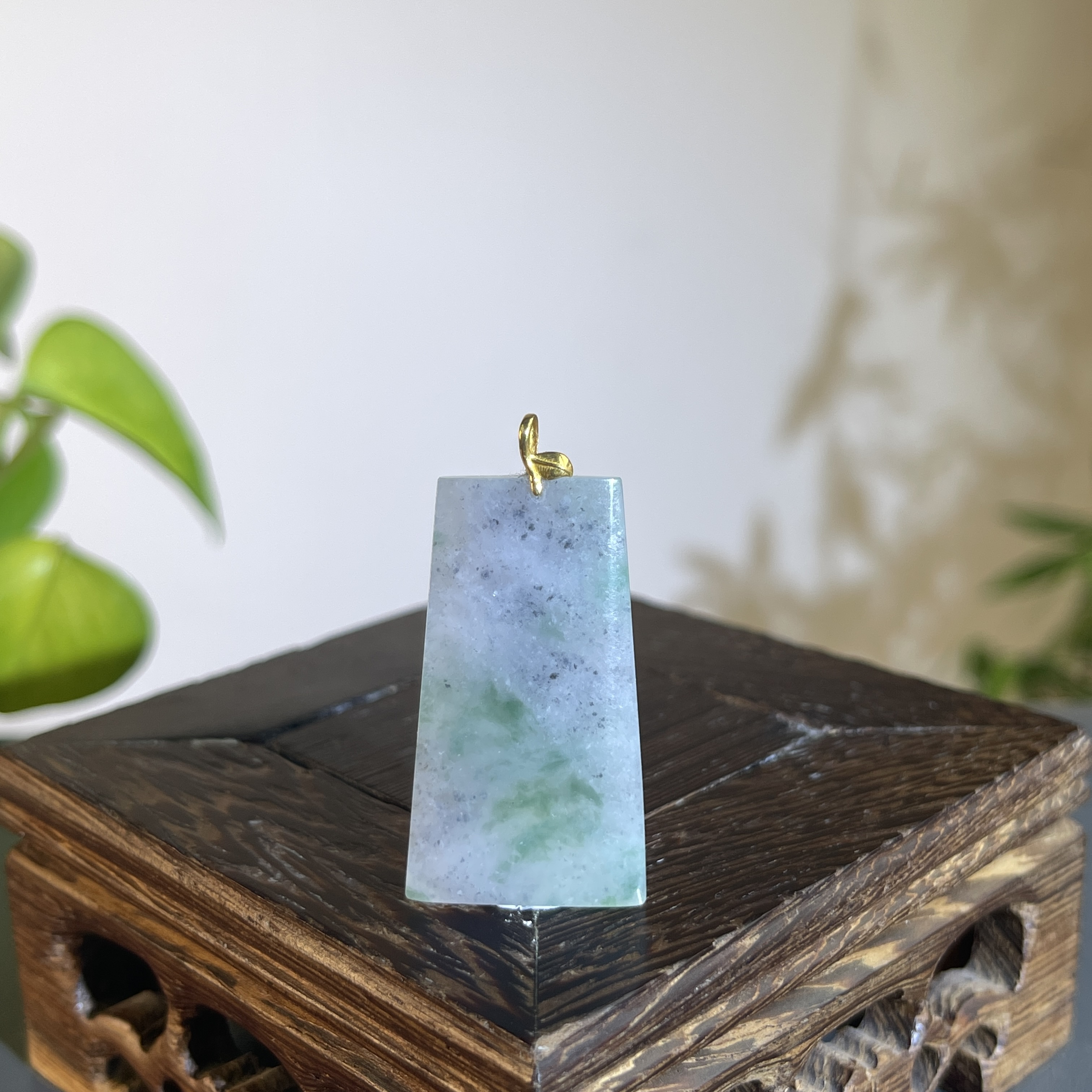 JCW01-24 天然翡翠缅甸A货 18K扣无事牌