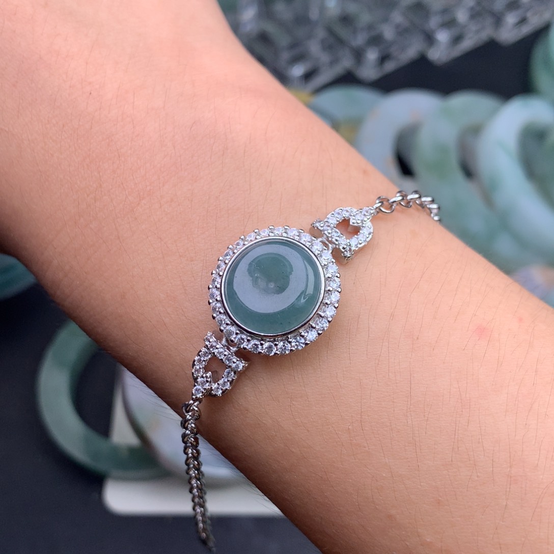 未镶嵌手链翡翠平安扣