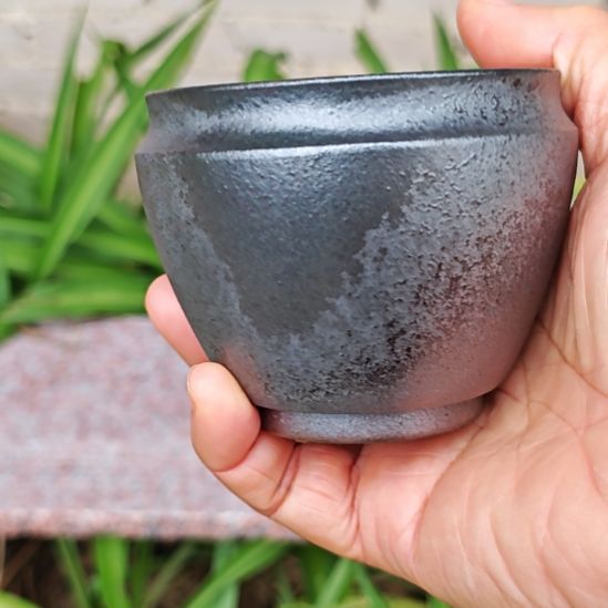 莫***问双饮款陶瓷紫砂柴烧主人杯