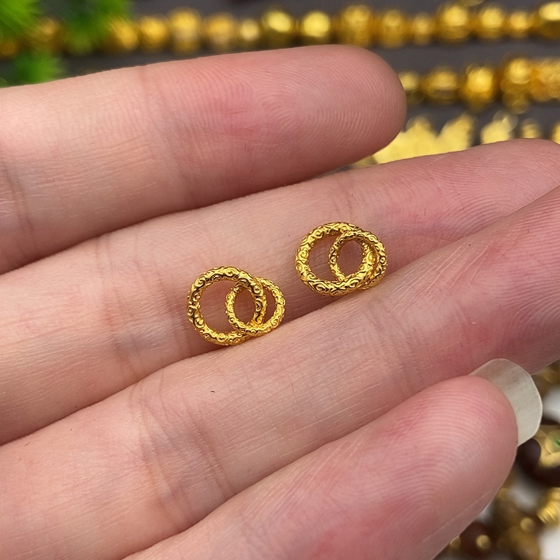 亿***顺足银玻璃唐草双环2个