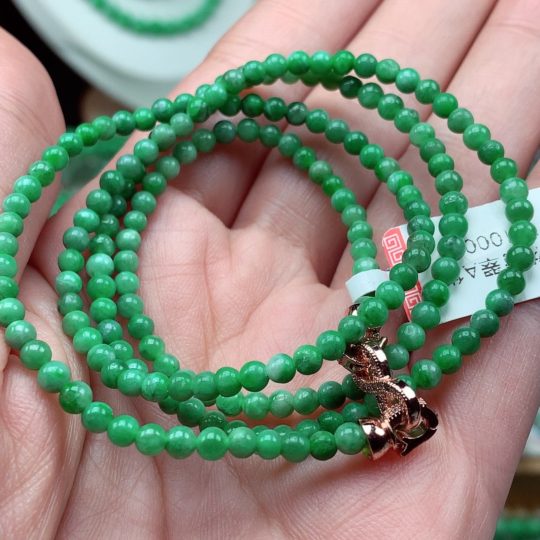 翡翠未镶嵌毛衣链