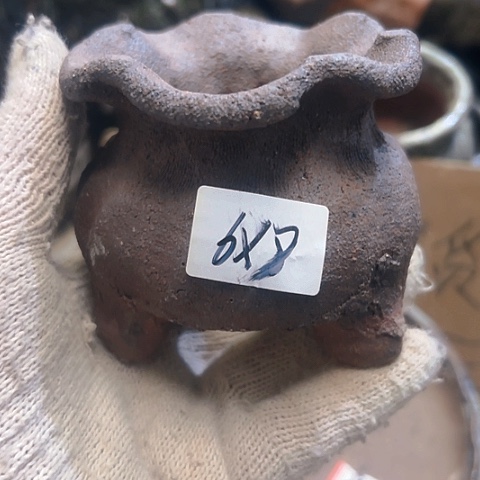 红陶粗陶花盆手工