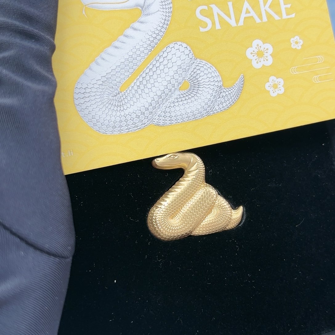 纯银Mongoliia蛇年生肖纪念币2025