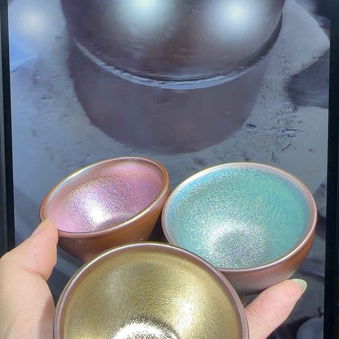 茶盏三色建盏极光杯