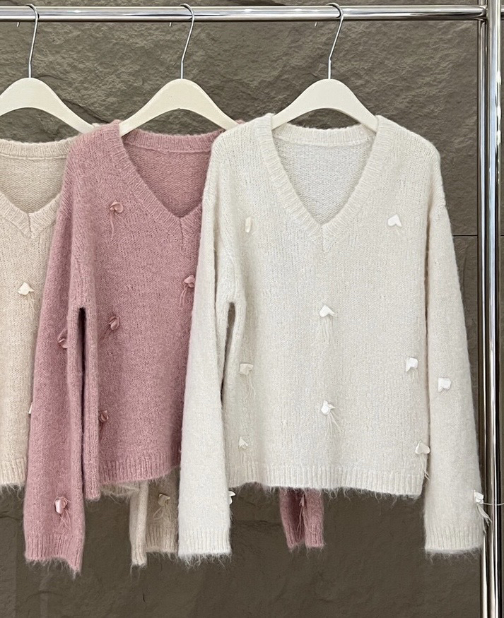 【门店同款】ENJOY冬季C-优雅花朵羽毛针织衫 160001205
