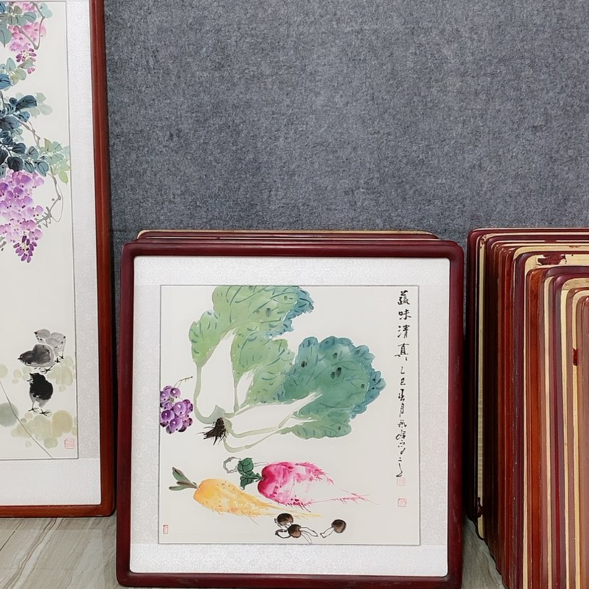 【闪购商品】国画书画作品带框65×65厘米