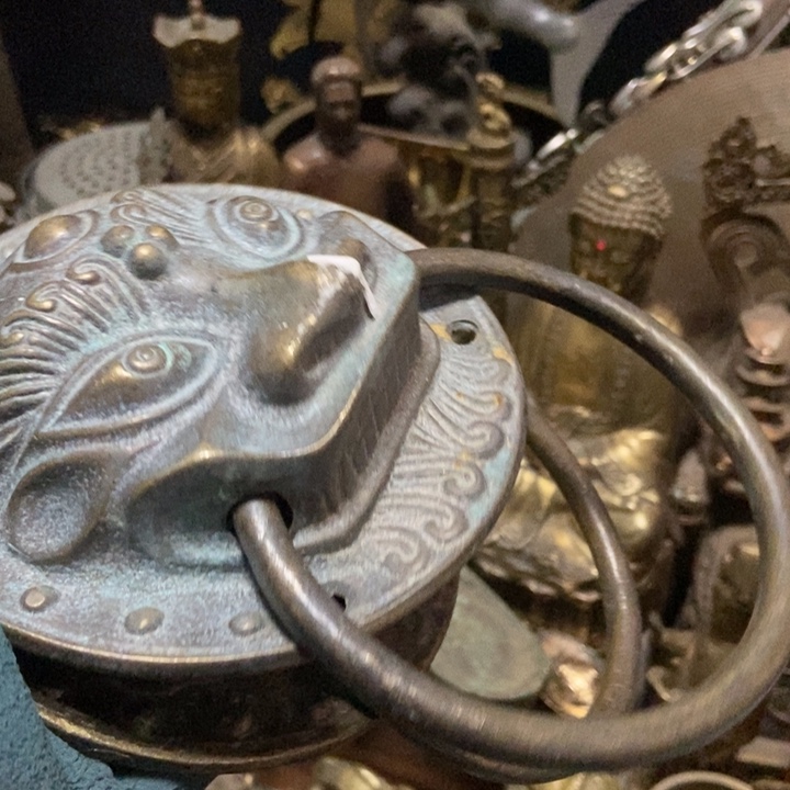 曲***印铜工艺品家具摆件