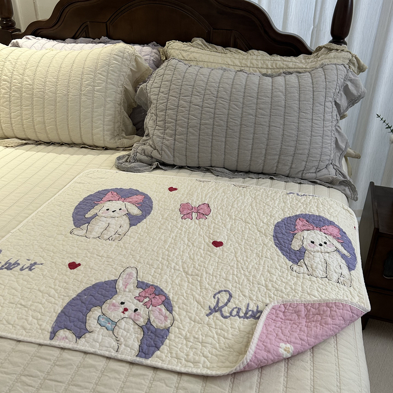 70*100cm双面纯棉姨妈垫四季通用透气夹棉生理垫幼儿院床铺垫