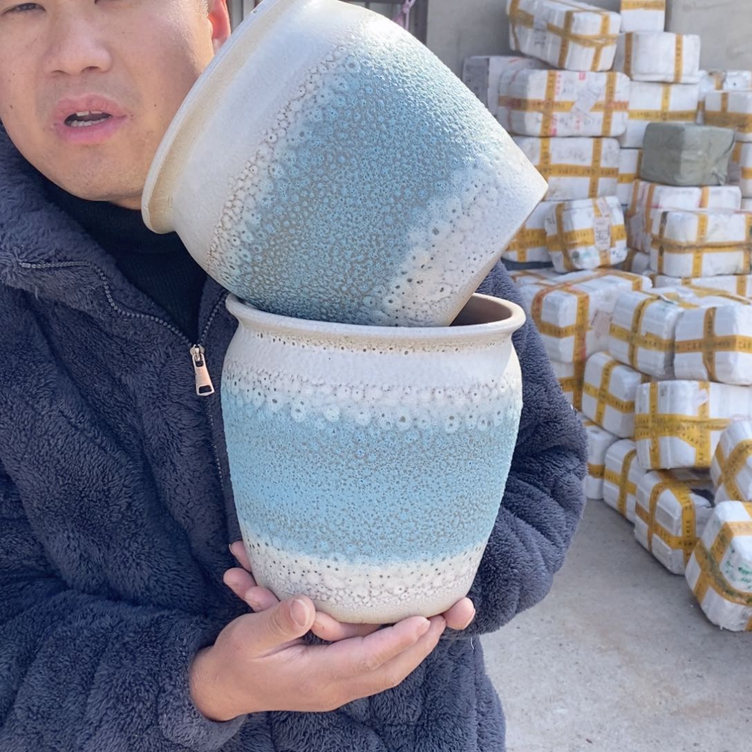 红陶杨杨花盆0207-1018