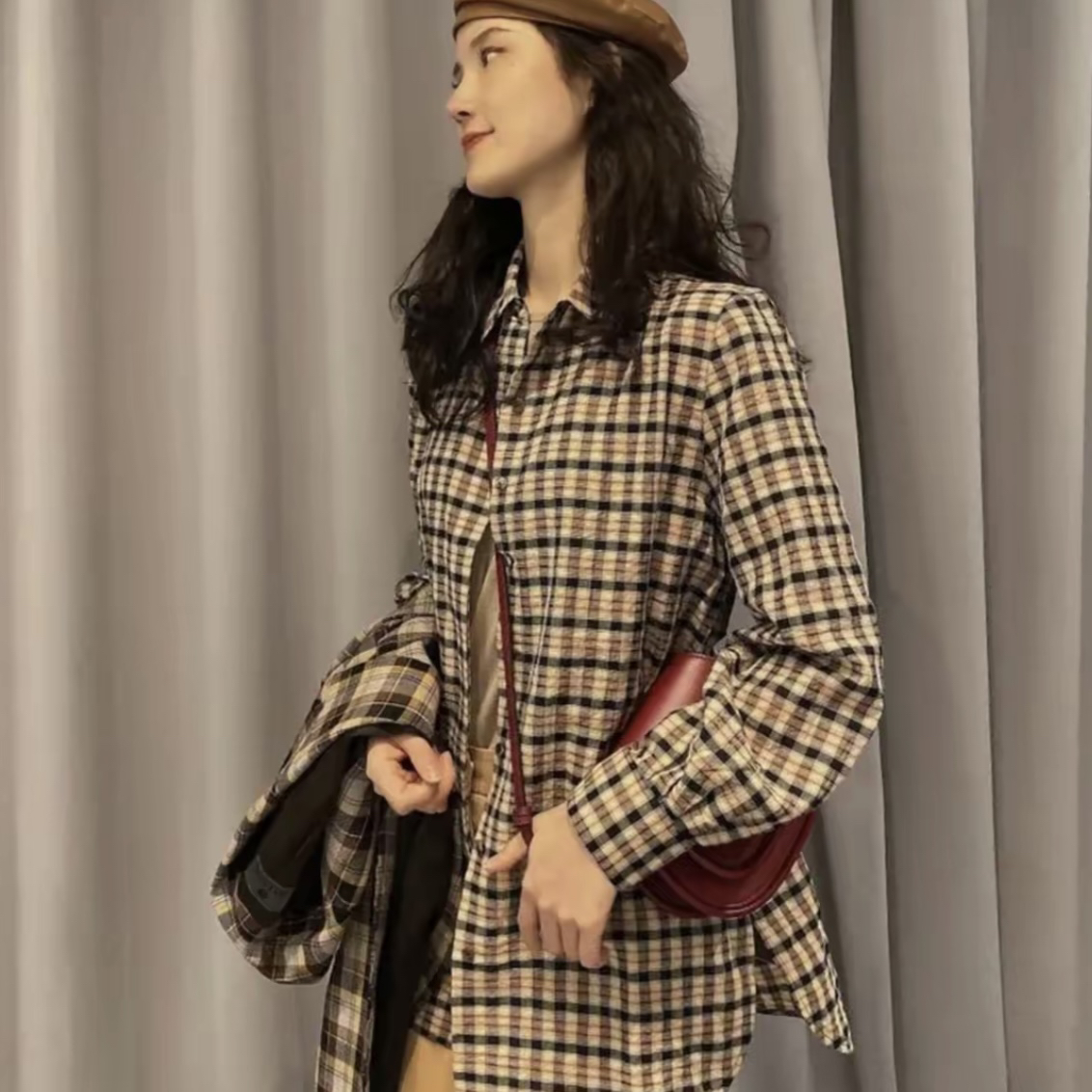 【北京阿玛施】百搭男友衬衫宽松长袖衬衣时尚单品5300701