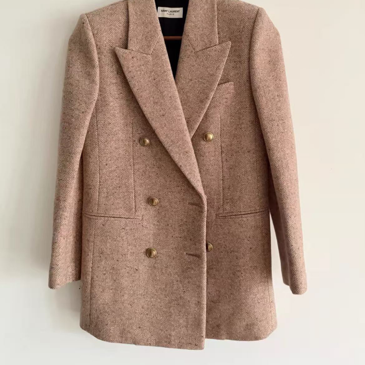 99新 YSL/圣罗兰 葡萄籽奢潮/羊绒西装外套/34码
