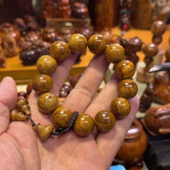 楠木（金丝楠）手串/手链叼***鱼黄花梨