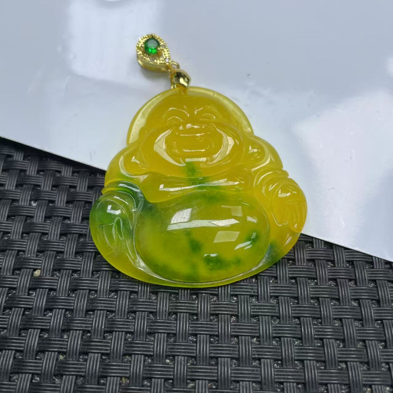 【大喜儿】黄绿佛吊坠-12WQ1213