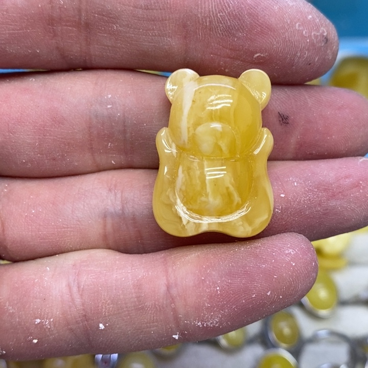 蜜蜡裸石未镶嵌吊坠