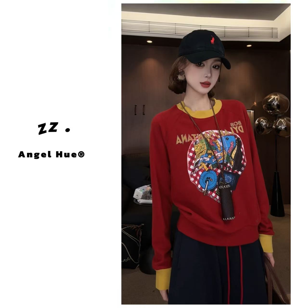 冬季毛针织衫毛衣拼接款休闲风圆领套头针织衫毛衣2115