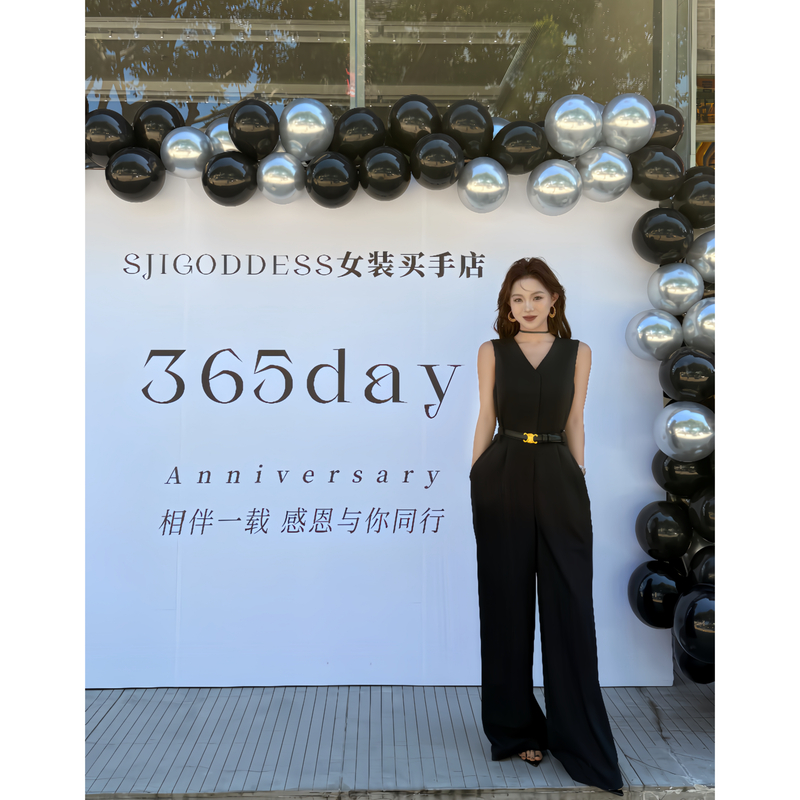 【娇娇私服定制】新款时髦高腰无袖西装连体裤（衣长139）82064#