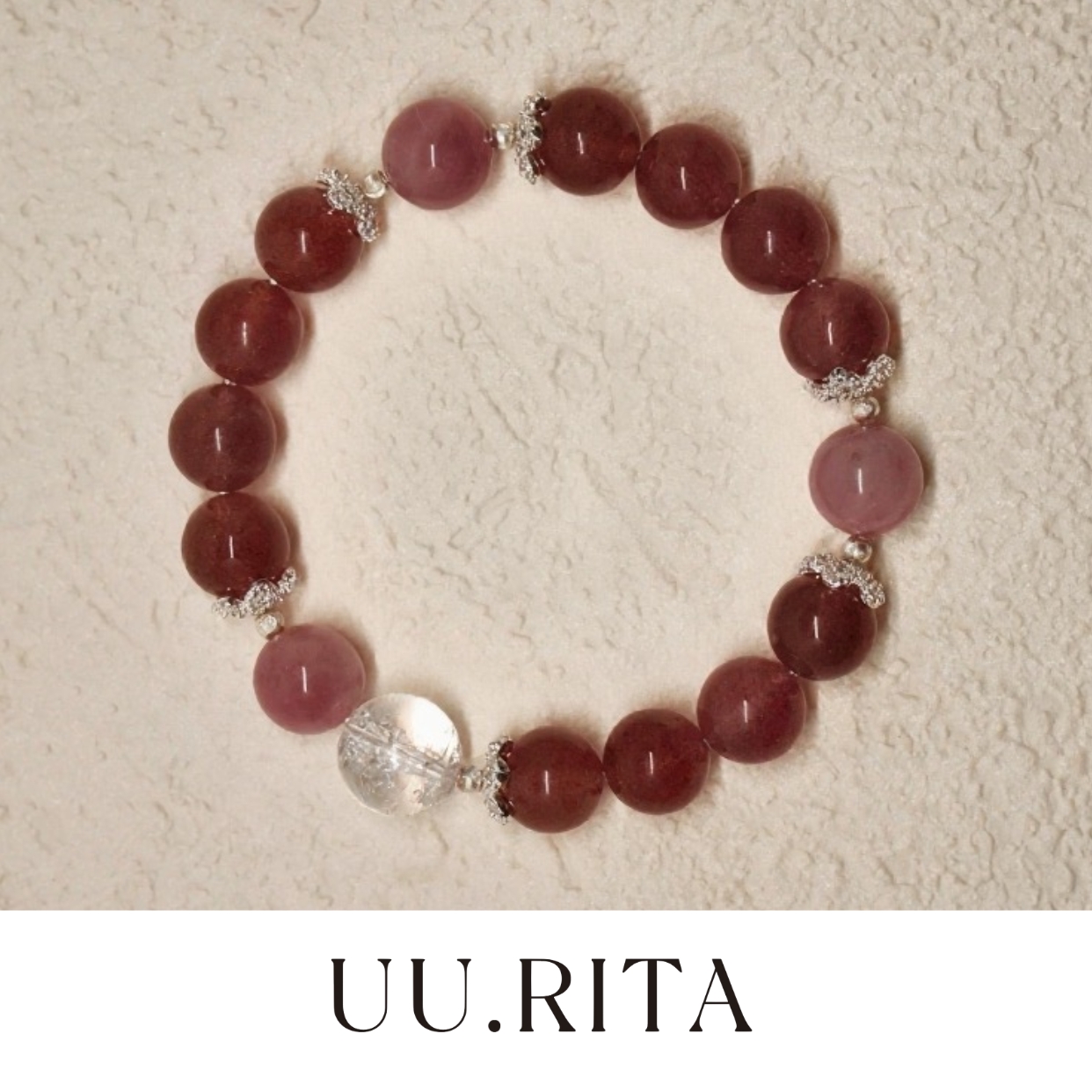 UU.RITA「初见暖」原创手工设计草莓晶紫马粉喜马拉雅白水25BCL063