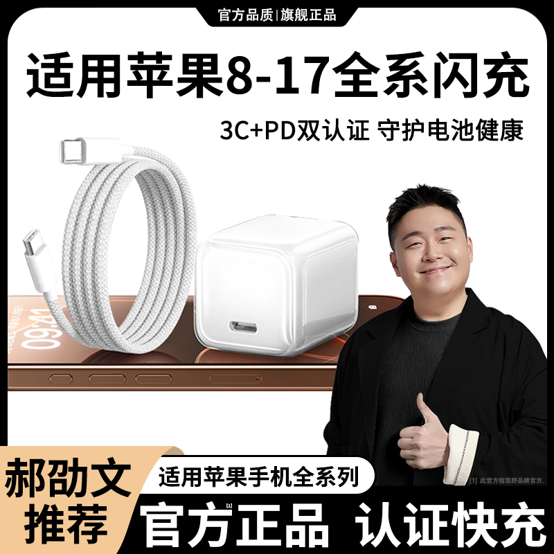 氮化镓30W适用苹果17/16快充电器头正品数据线手机平板5432通用PD