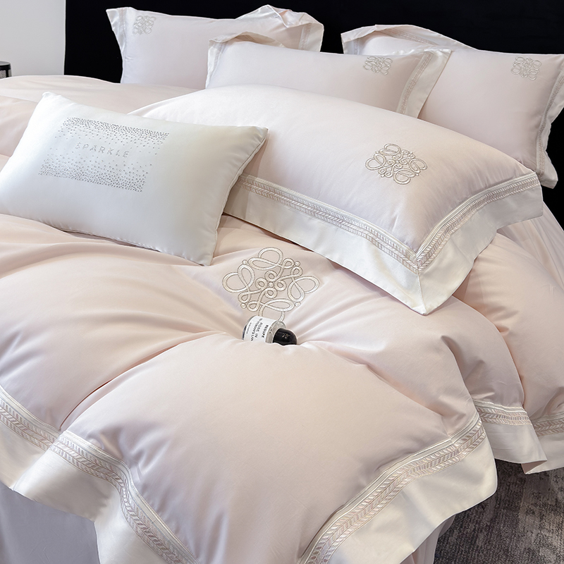 轻奢A类母婴级长绒棉纯棉四件套全棉亲肤床单被套高级感床上用品