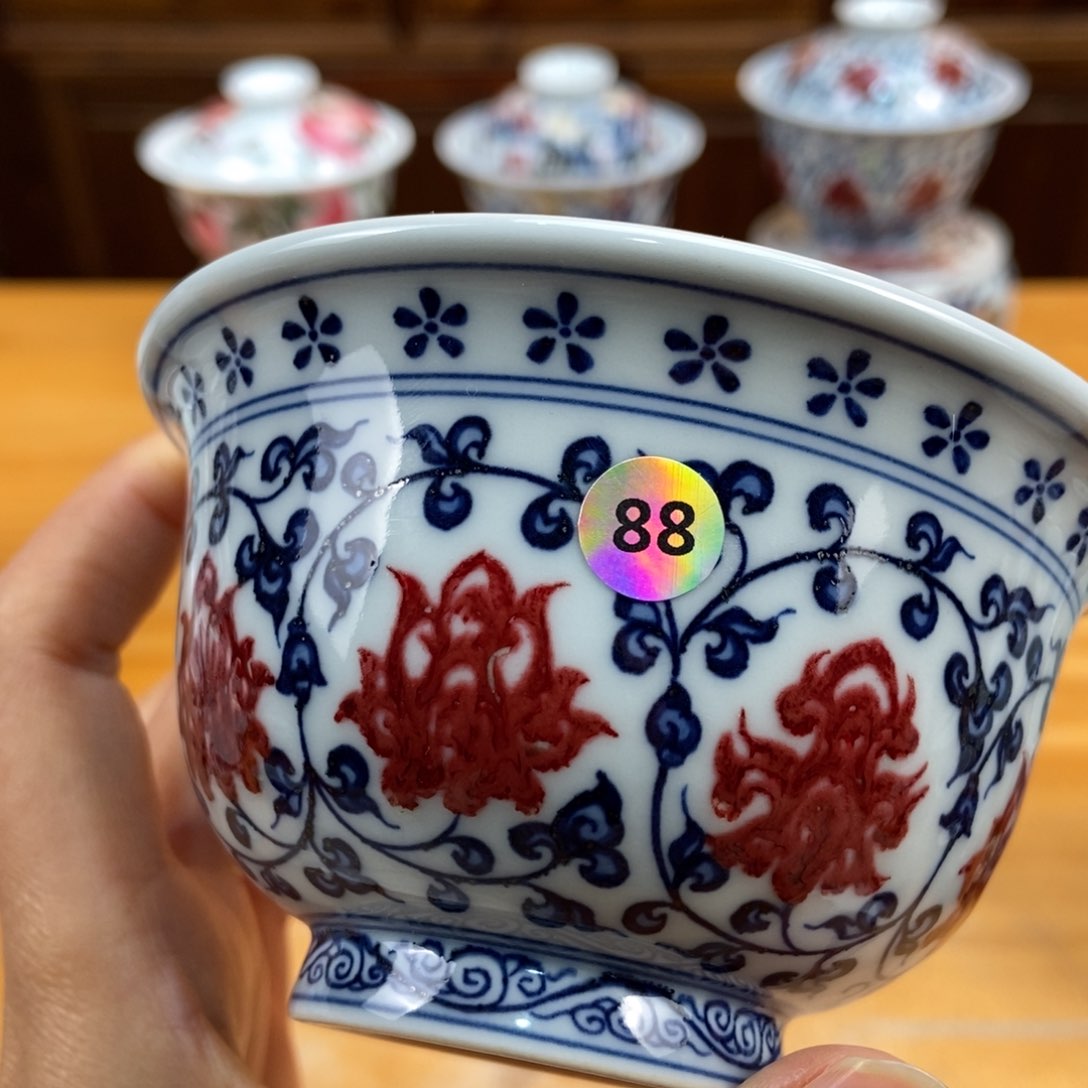 手绘现代茶具非古董