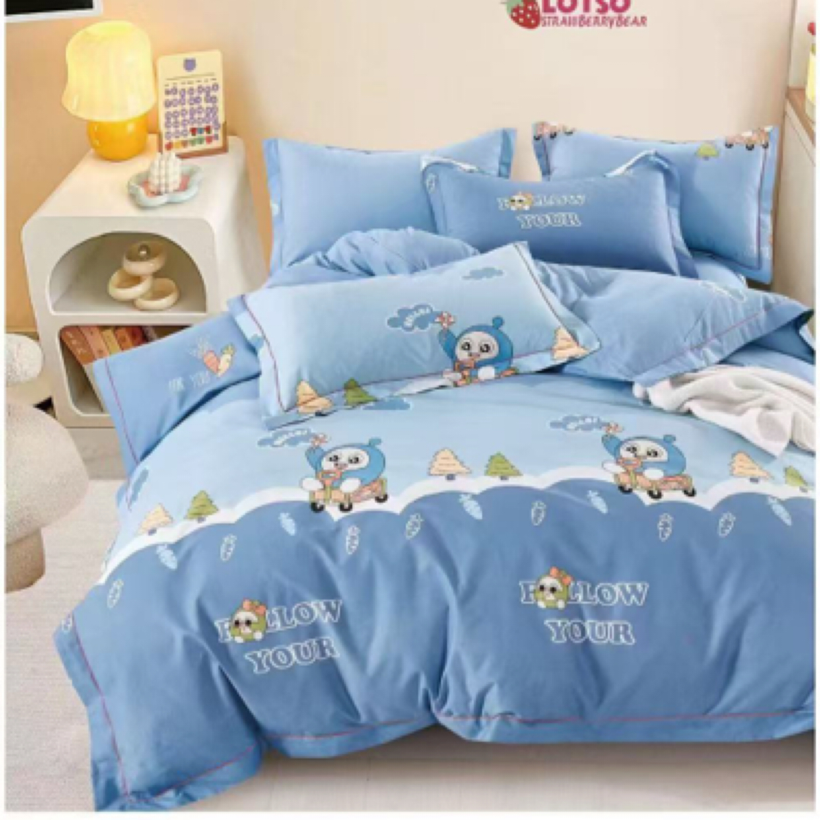 追梦家纺定制-高支高密斜纹棉-蛋仔-全棉舒适床品