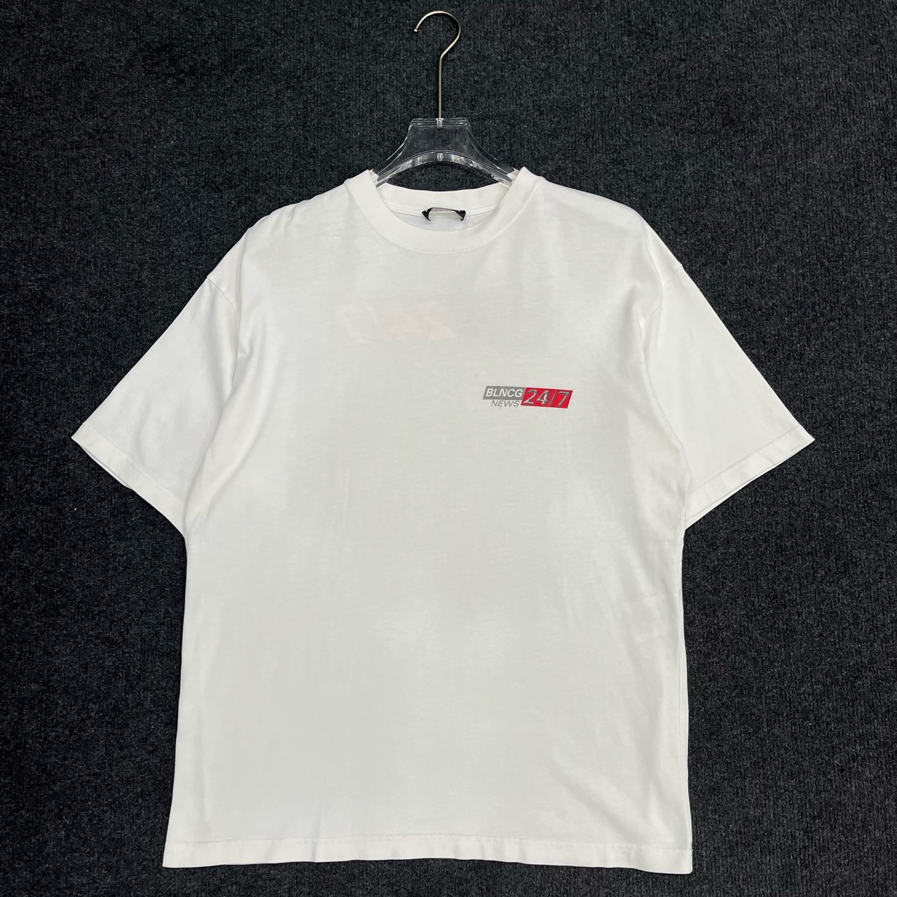 99新 Balenciaga/巴黎世家 印花灰logo圆领短袖/尺码S