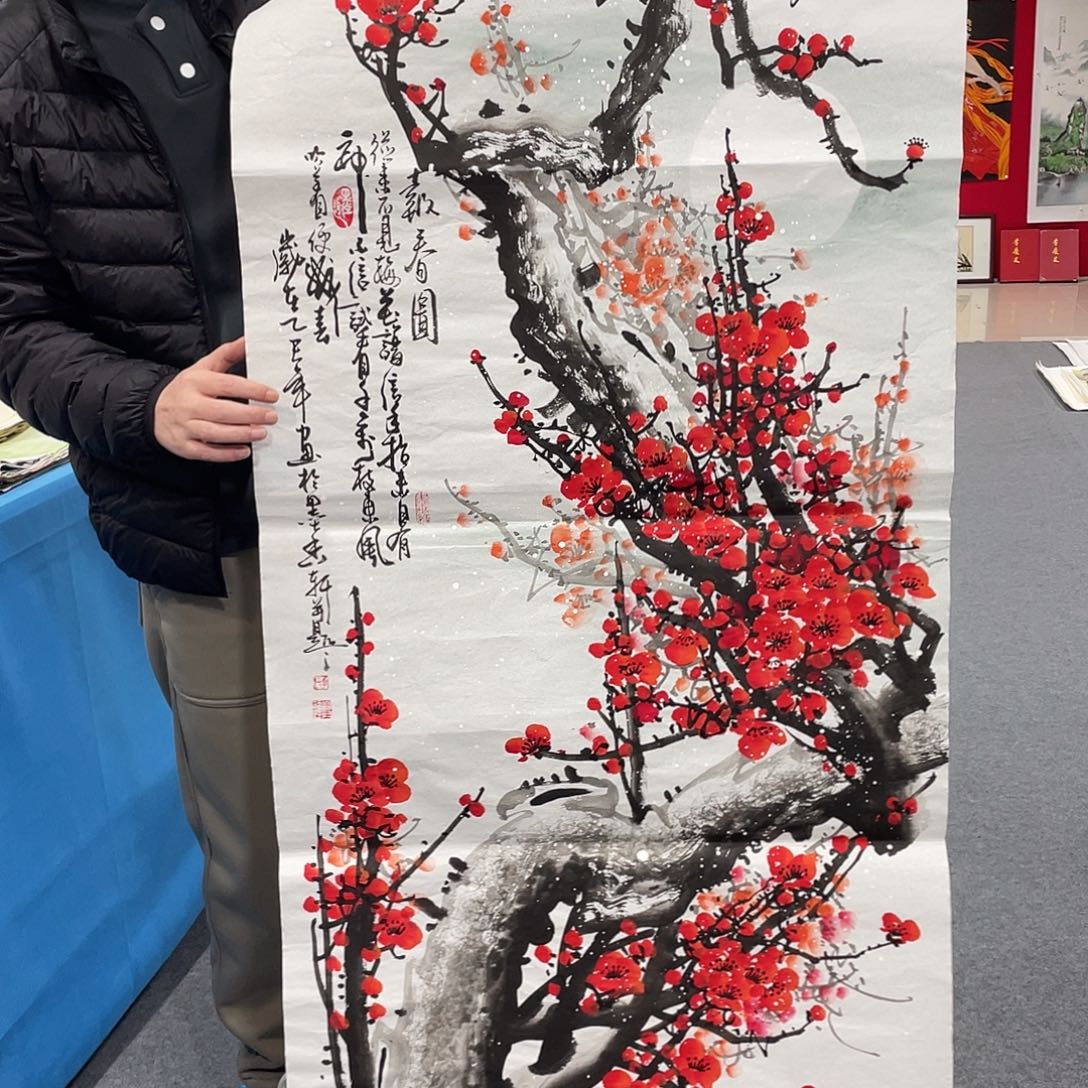 国画今天早上国画作品展示