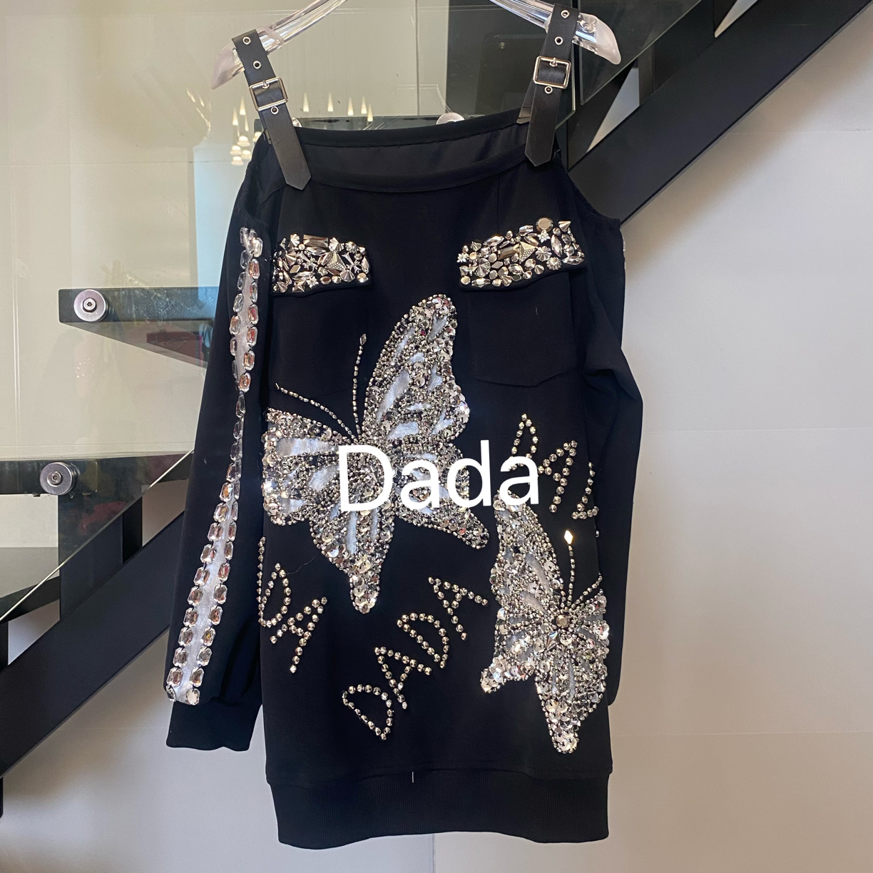 Dada设计款新款重工个性款休闲时尚百搭洋气宽松长袖T恤C15700