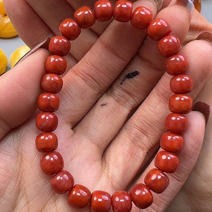 南红玛瑙未镶嵌手链