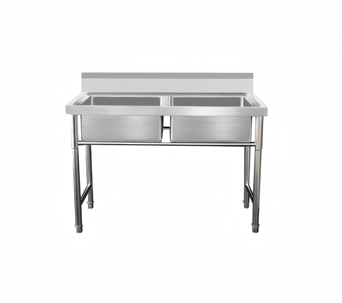 适用厨房加厚不锈钢双星盆水池洗碗手二连池