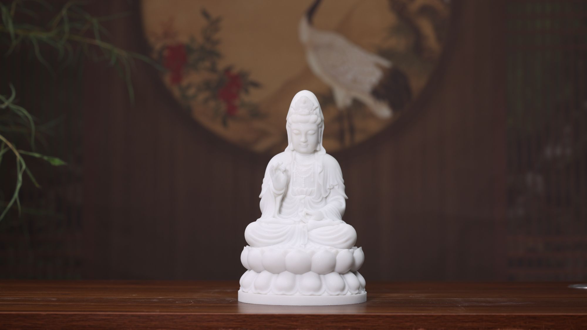 汉白玉工艺品座观音