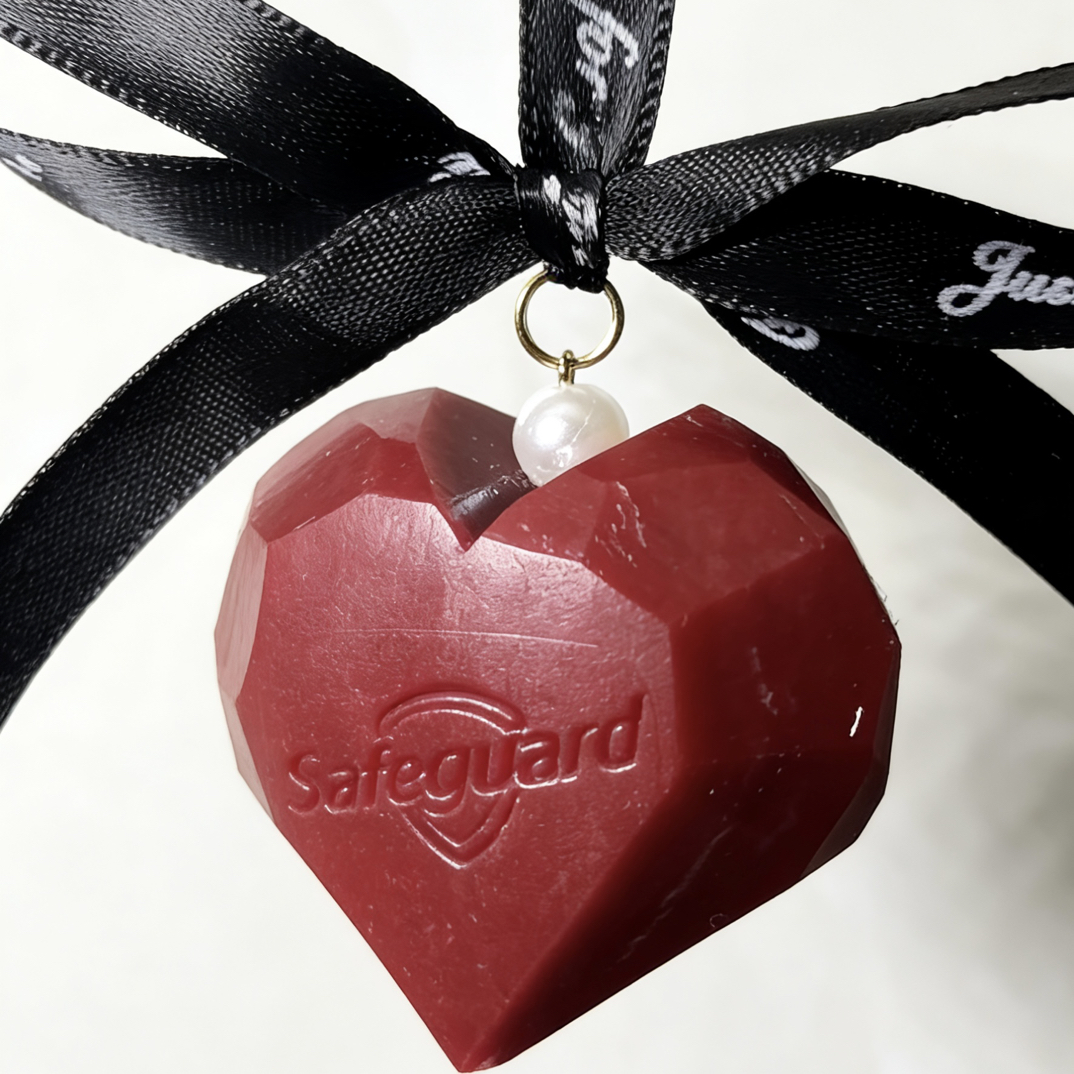 舒肤红佳石榴心形香皂车载高档香薰车内挂件手工雕刻正品爱心礼品