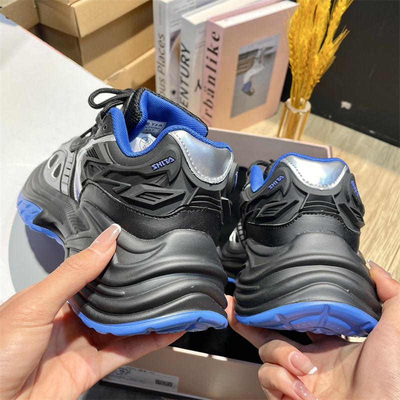 章若楠同款响尾蛇老爹鞋男女爆款2024冬季新款厚底增高休闲运动鞋