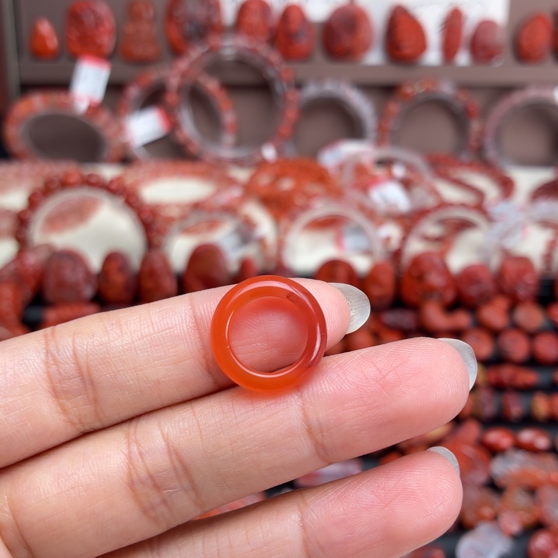 南红玛瑙未镶嵌颈饰跑环11+