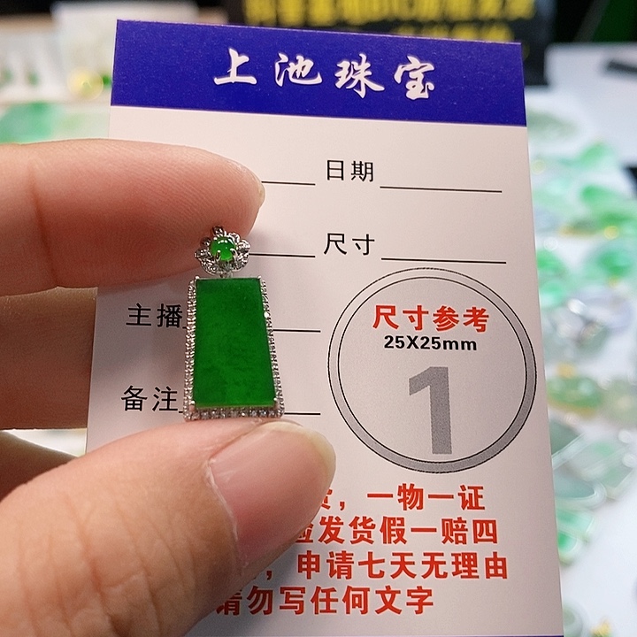 【闪购商品】翡翠颈饰18K金镶嵌我**柚翡翠
