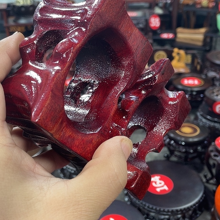 手工艺品琉璃红木底座工艺品2个