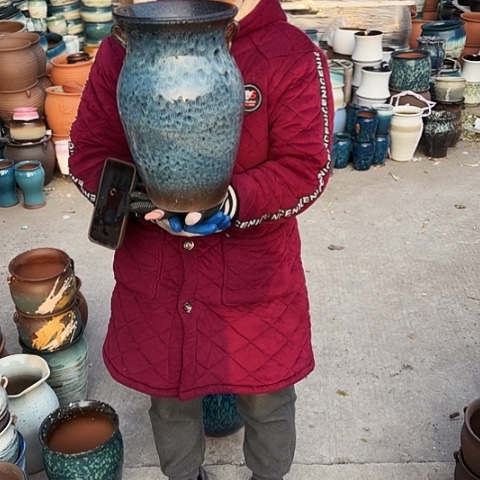 口20高32瑕疵盆子。