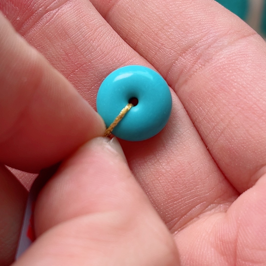 绿松石12.5面包圈未镶嵌