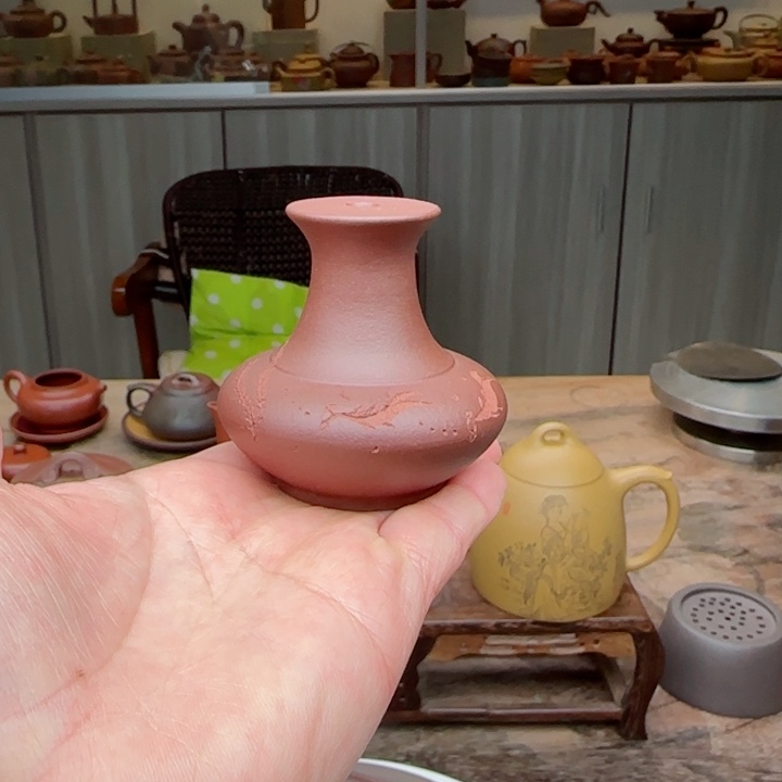 紫砂茶壶底槽清茶周边手工制作