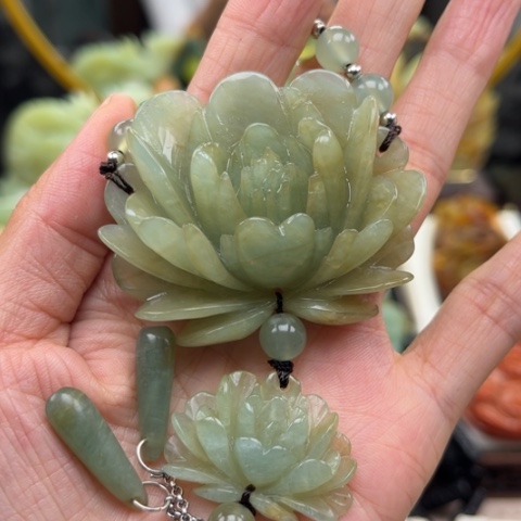 岫玉未镶嵌挂件挂件