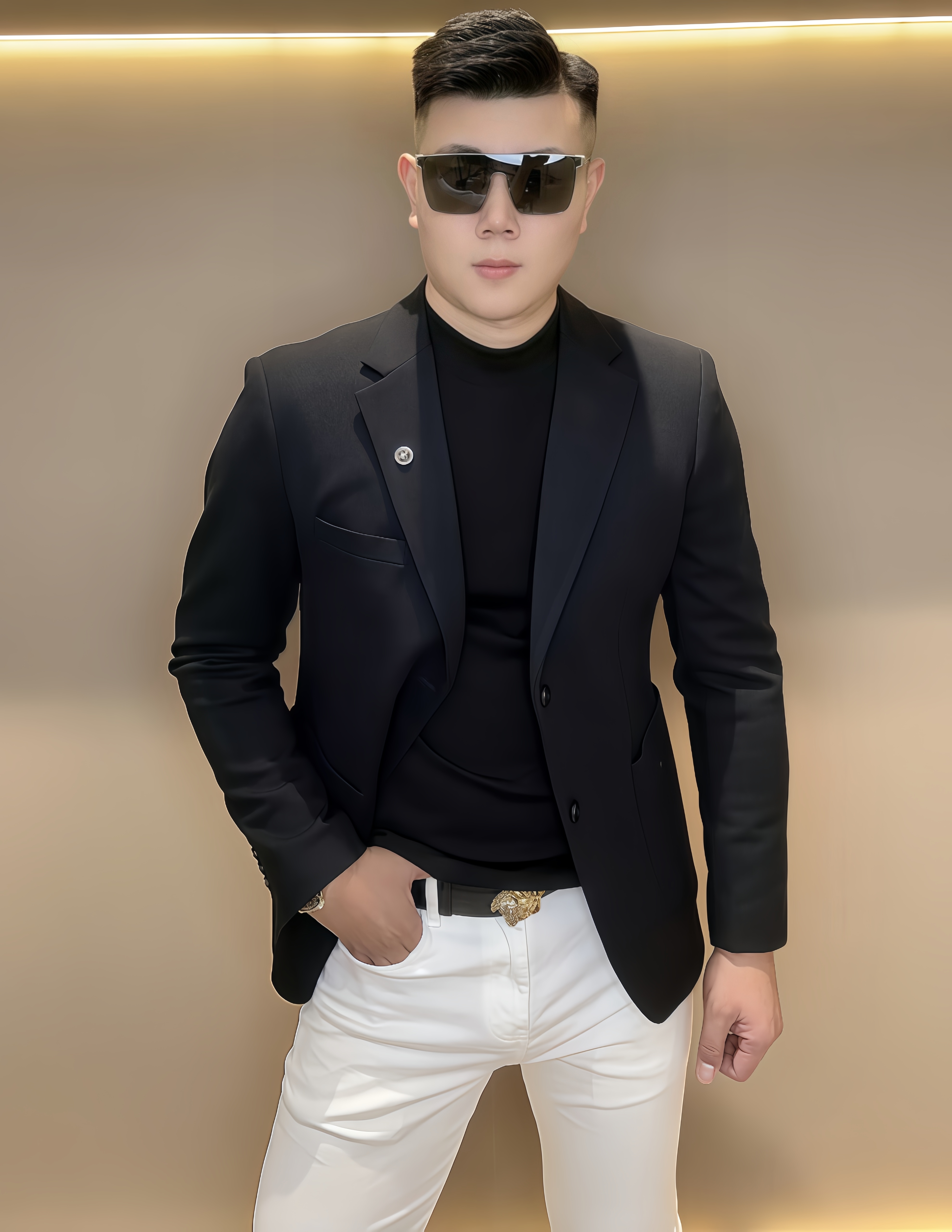 【泡面锅男装】2025秋冬男士时尚百搭修身男士西服外套 2884-2