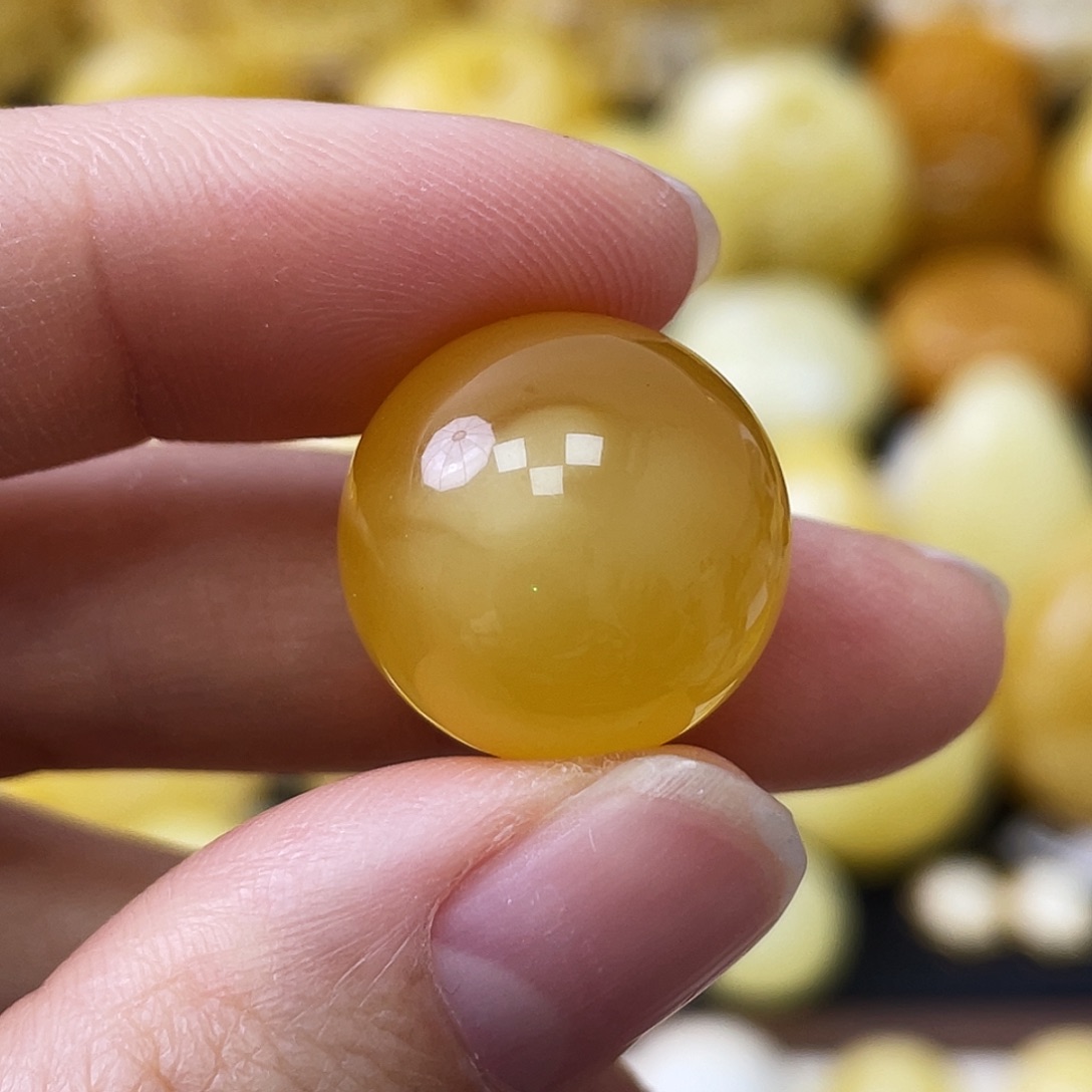 蜜蜡未镶嵌珠宝奇石17.9mm福利款