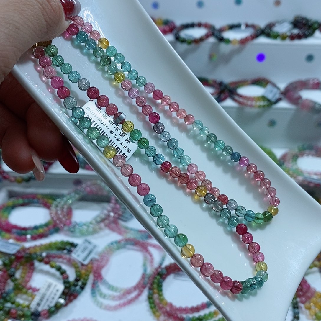 碧玺手链未镶嵌多样性发一条