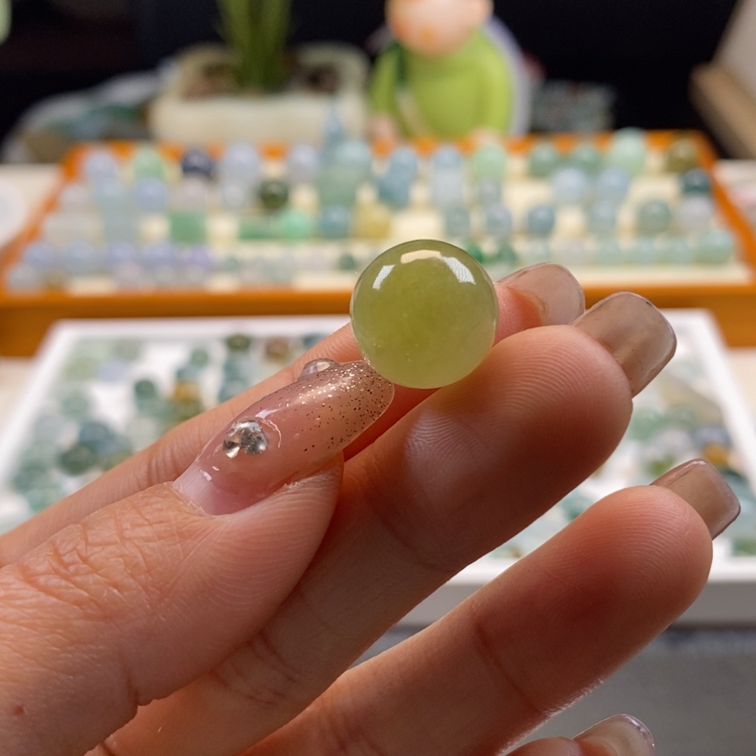 翡翠散珠天然翡翠秋香黄13