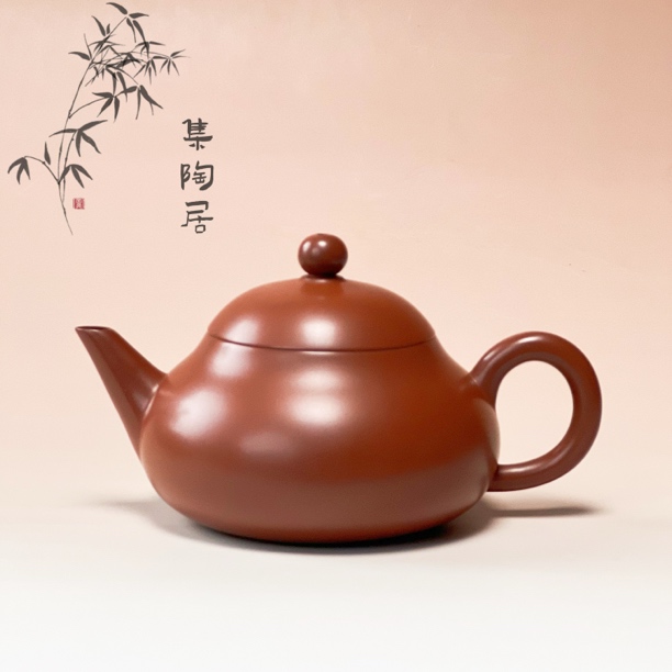 90cc—120cc左右 复烧剑流嘴梨型 球孔 广西钦州坭兴陶 纯手工