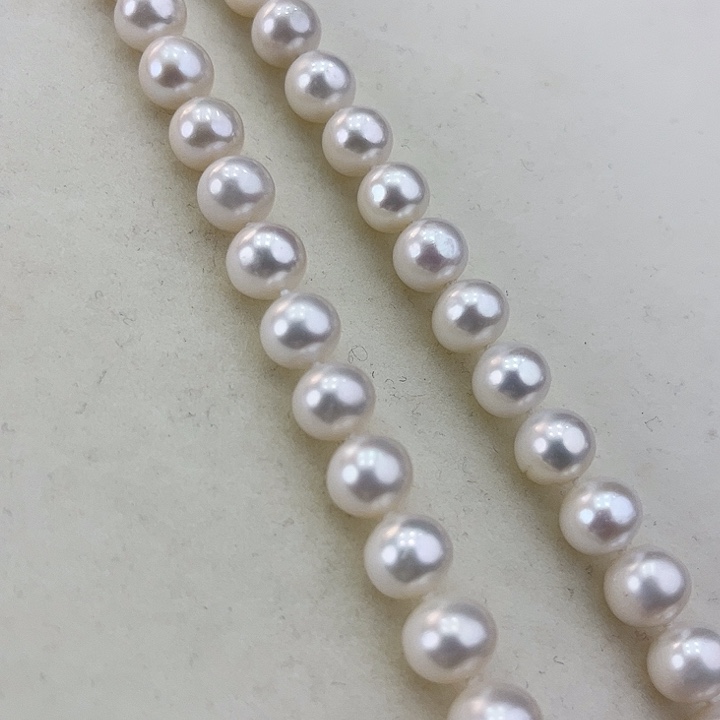 淡水珍珠颈饰银S925镶嵌卡8.9极光白高品