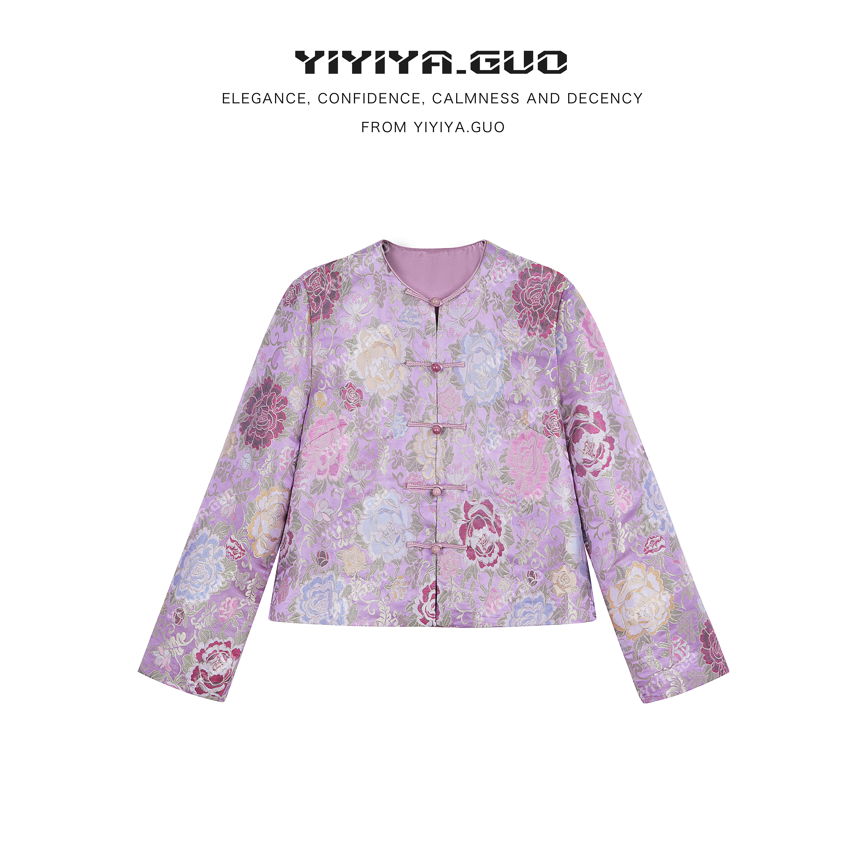 yiyiya.Guo艺艺吖【非遗织金云锦·国色天香】新中式外套2725SS52